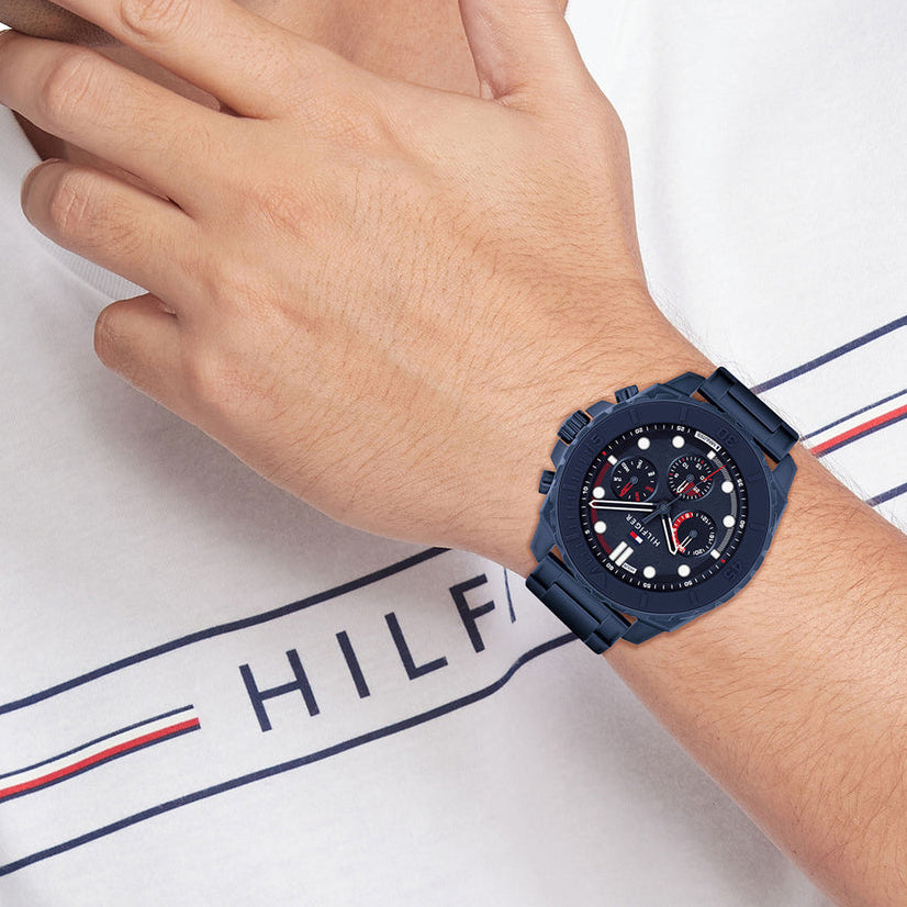 Tommy Hilfiger Montre Acier Inoxydable Bleu Homme