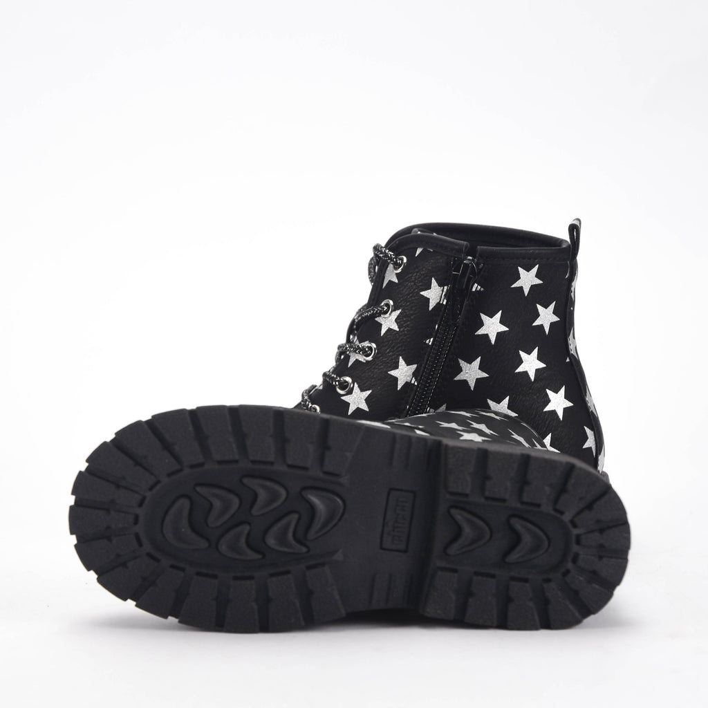 Chicco Bottines à Étoiles Argentées pour Fille