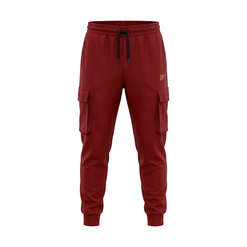 DEPART Pantalon Jogging Cargo Slim Bordeaux Homme