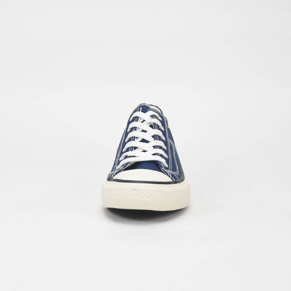 André Baskets Basses en Toile Bleu Marine Homme