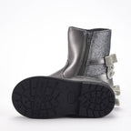 Chicco Bottines Argentées avec Cœur et Paillettes Fille