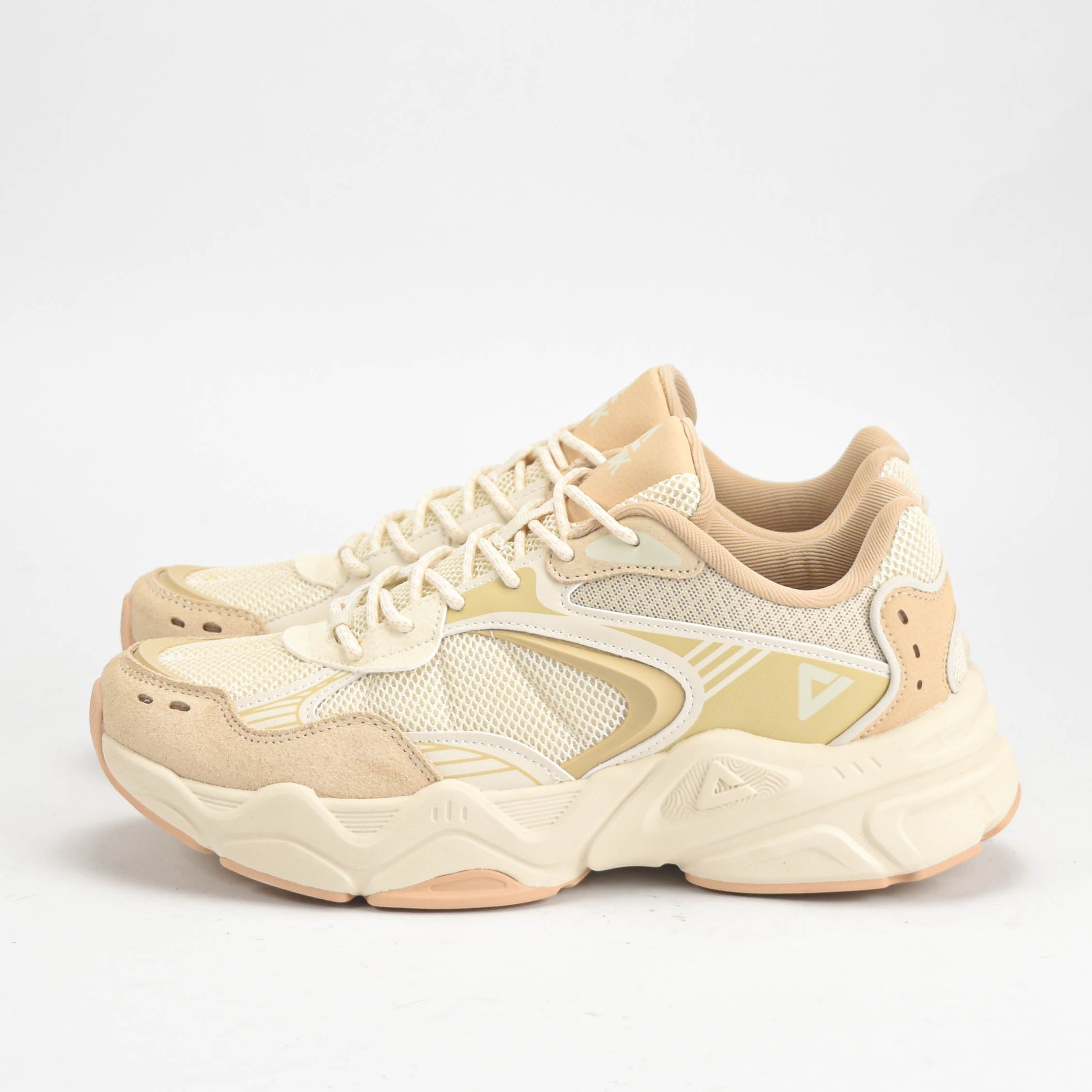 Peak Baskets Chunky Style Beige Confortables Unisexe