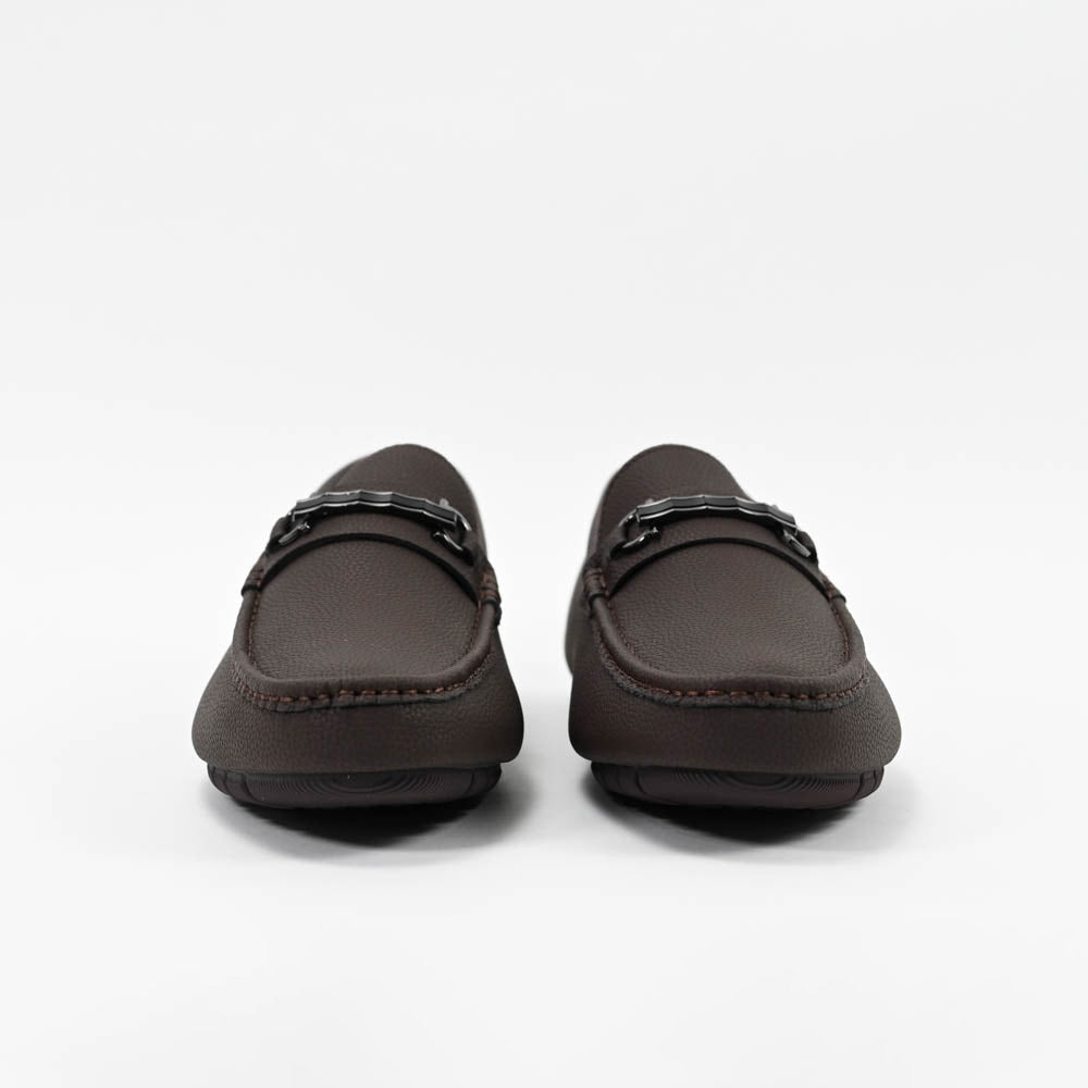 Massimo Mocassins Élégants en Cuir Marron Homme