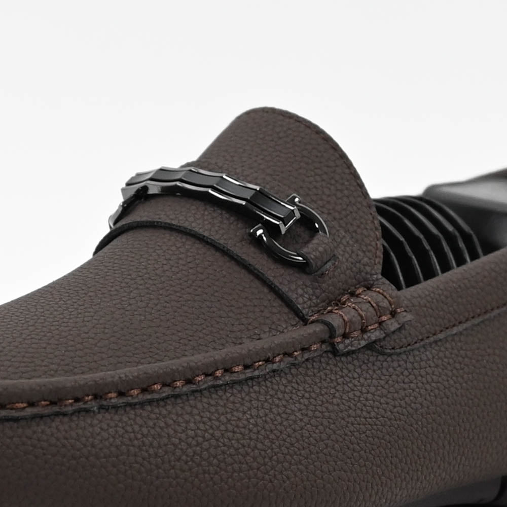 Massimo Mocassins Élégants en Cuir Marron Homme