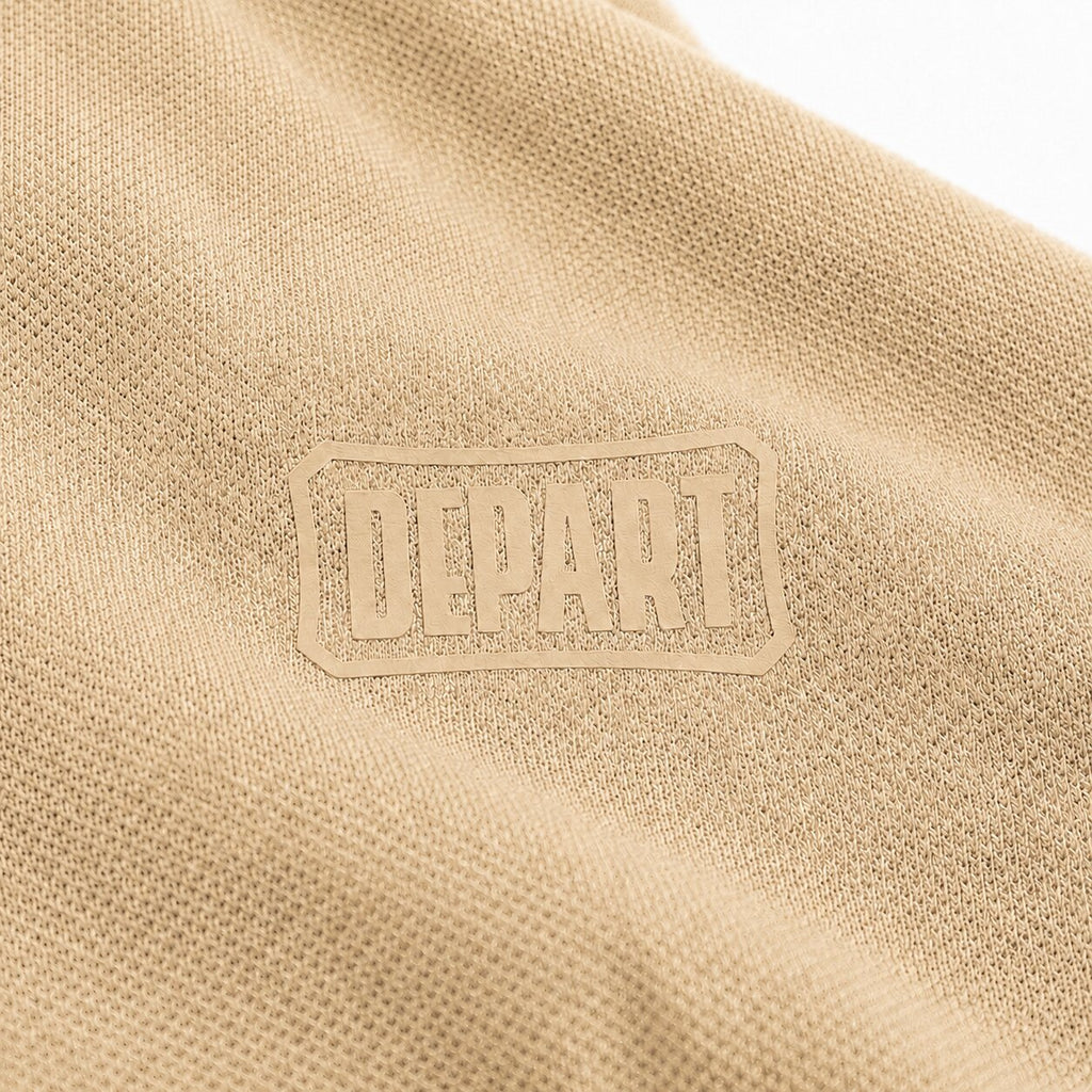 Départ Polo Homme Beige Élégant et Confortable