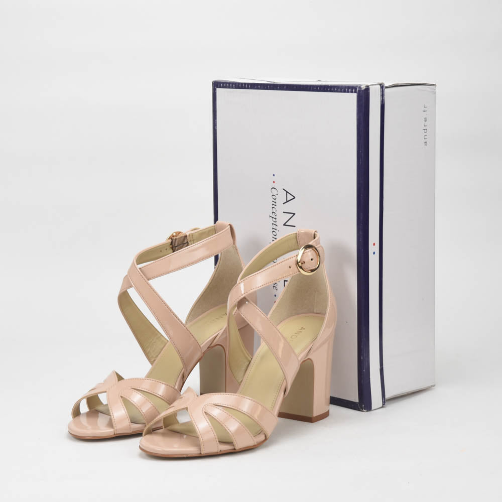 André Sandales à Talons Vernies Élégantes Femme