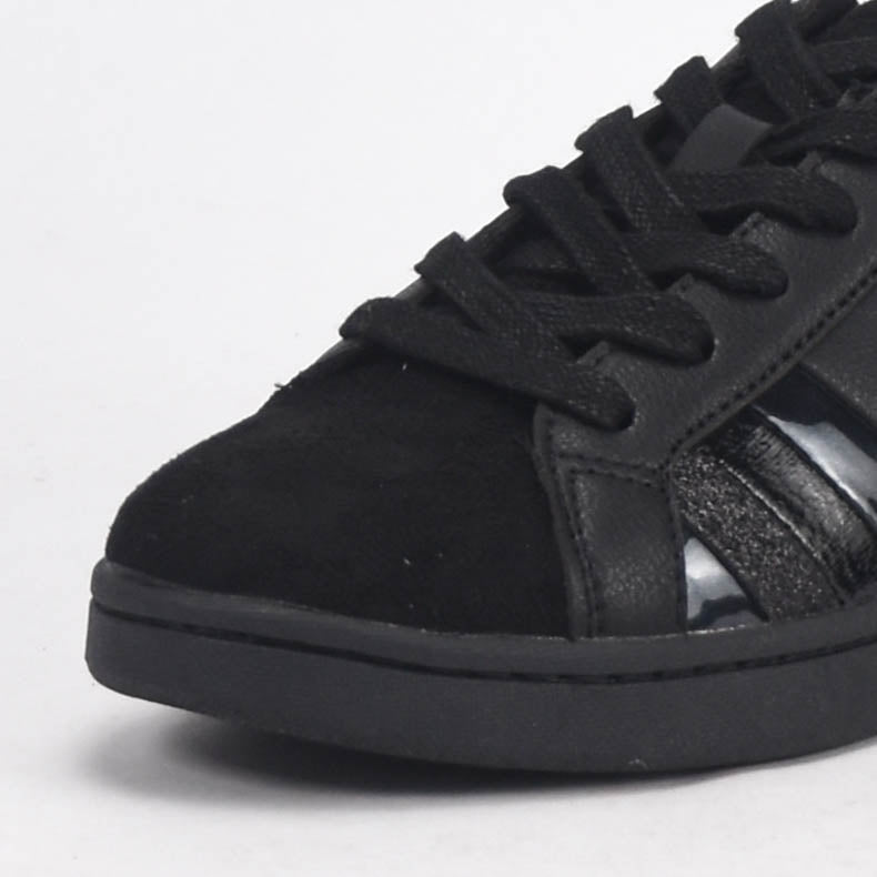 VO7 Baskets Jeanne Élégantes Noir Femme