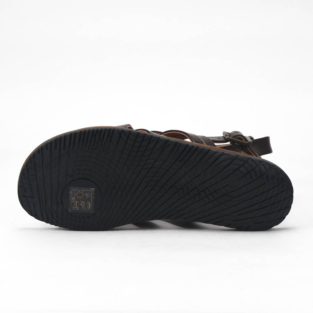André Sandales en Cuir Marron Confortables Homme