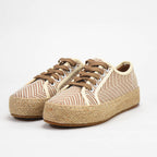 André Espadrilles à Lacets Motif Chevron Femme