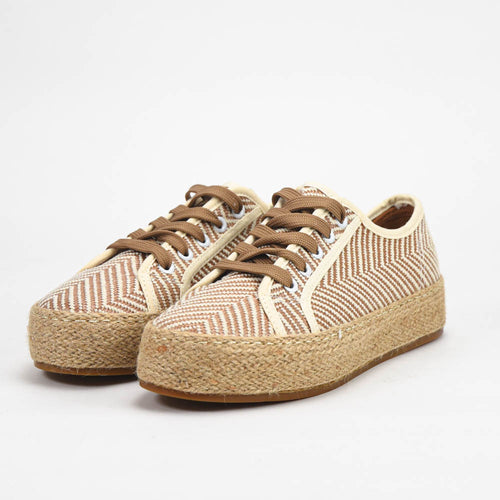 André Espadrilles à Lacets Motif Chevron Femme