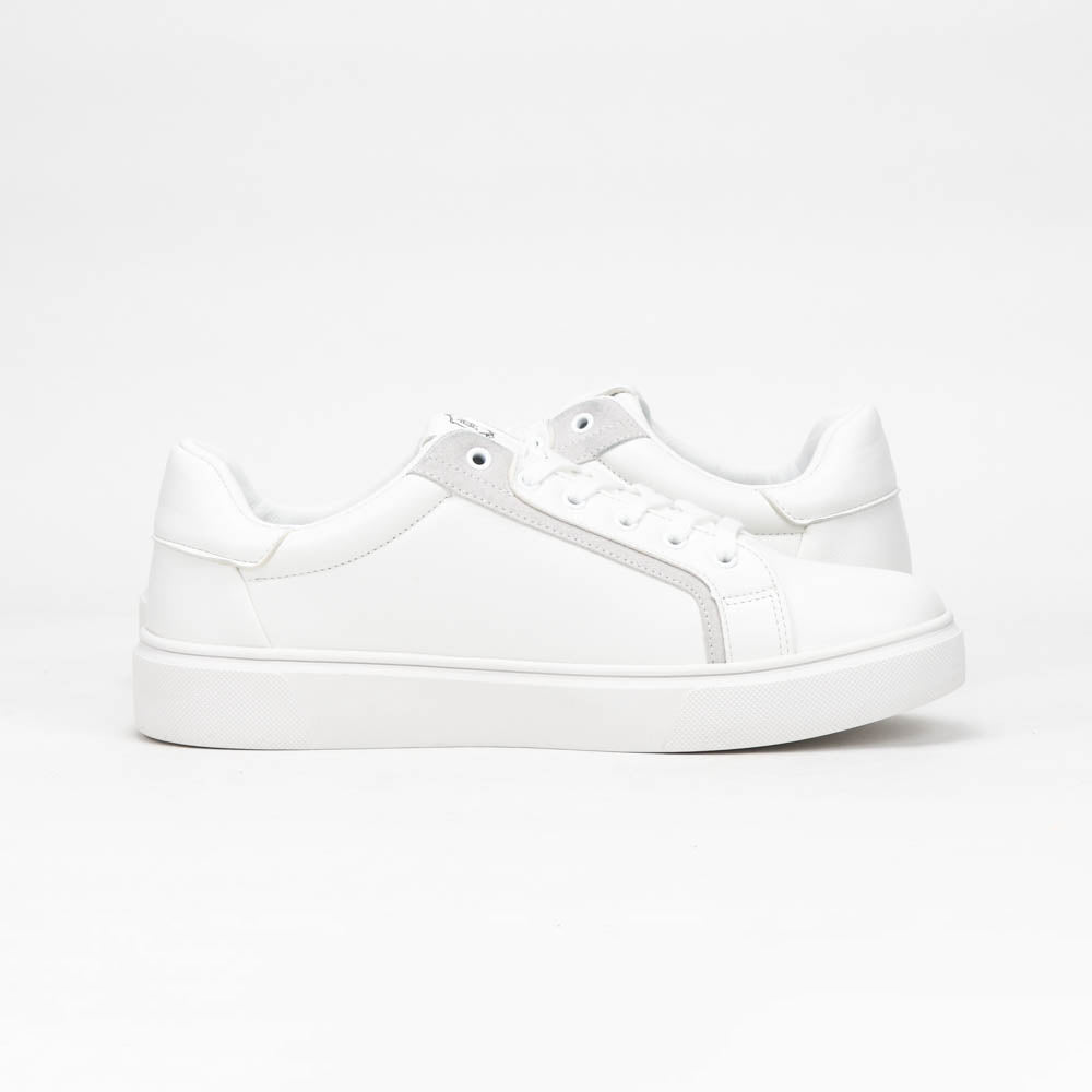 Massimo Baskets Basses Minimalistes Blanc Homme