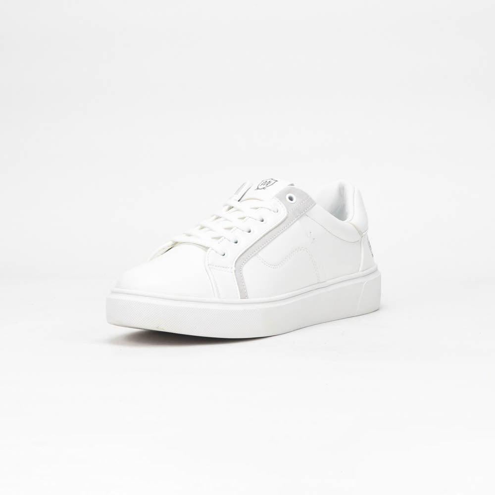 Massimo Baskets Basses Minimalistes Blanc Homme