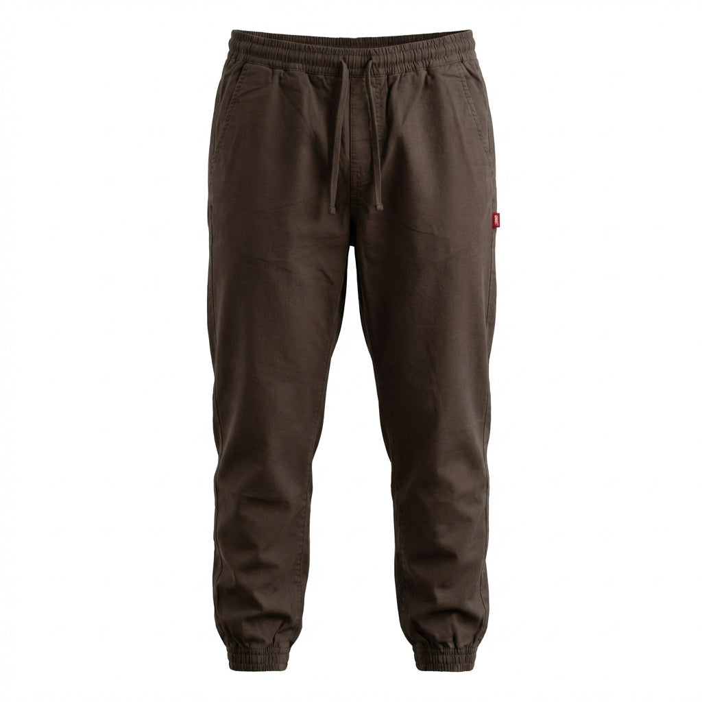 DEPART Pantalon Jogger Slim Marron Homme