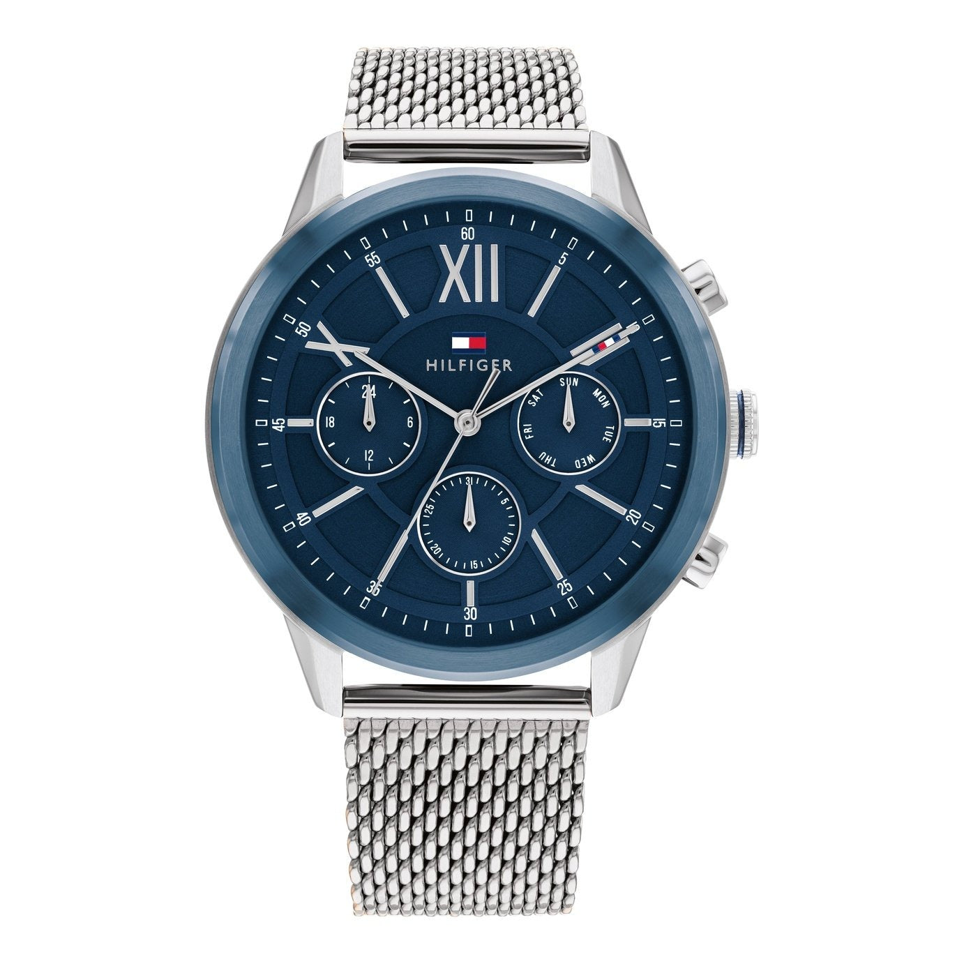 Montre Tommy Hilfiger Cadran Bleu Bracelet Acier Homme