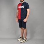 Hardone Ensemble T-shirt et Short Bicolore Homme