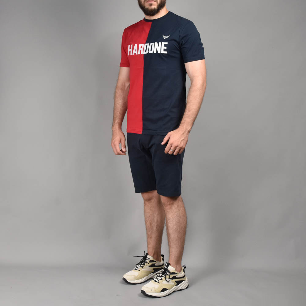 Hardone Ensemble T-shirt et Short Bicolore Homme