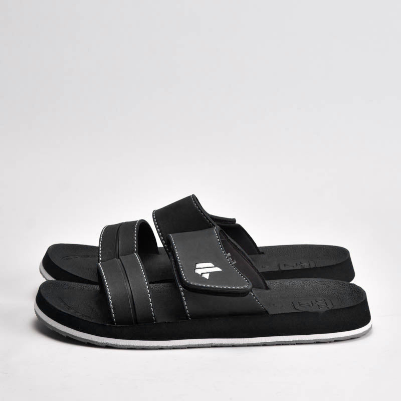 Kito Sandales Confortables à Scratch Noir Homme