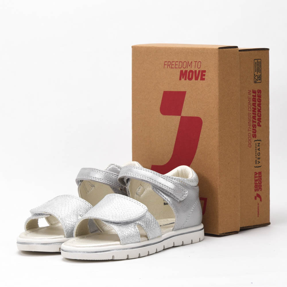 Safety Jogger Sandales Argentées Confortables Enfant