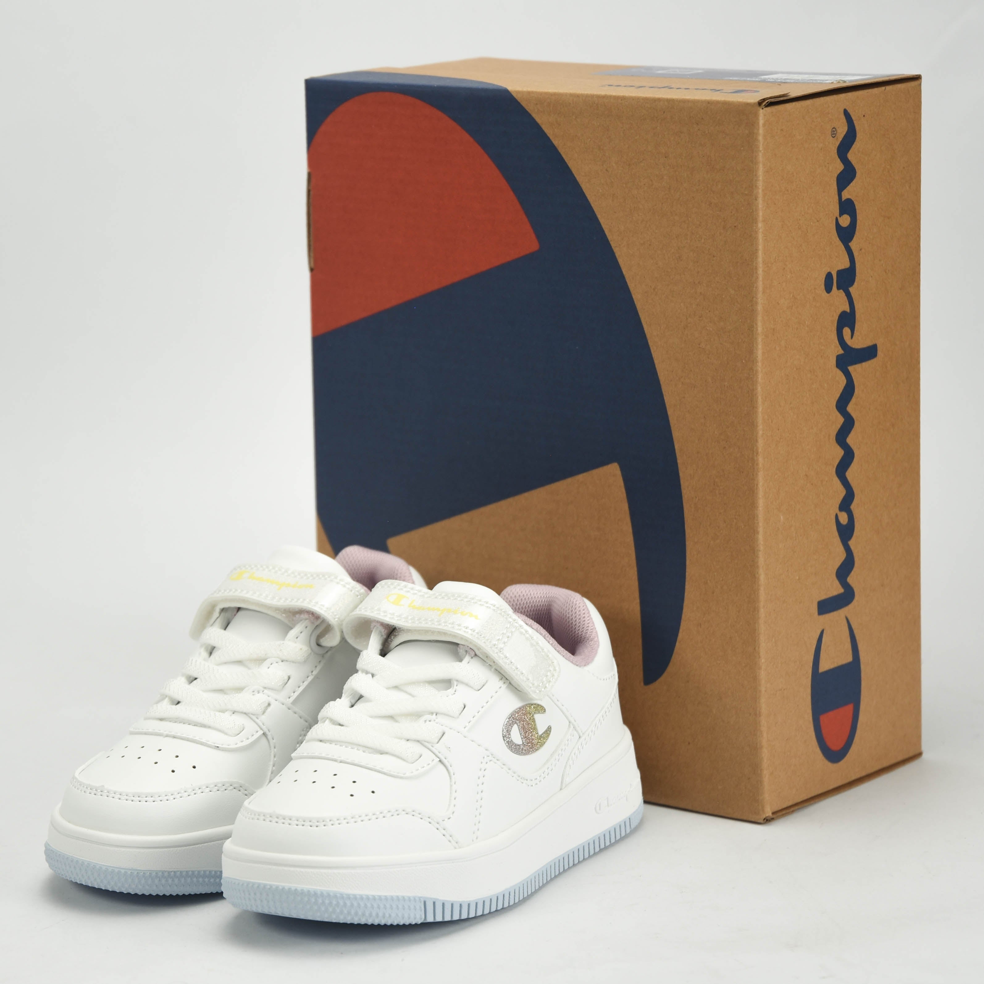 Champion Baskets Basses à Scratch et Paillettes Fille