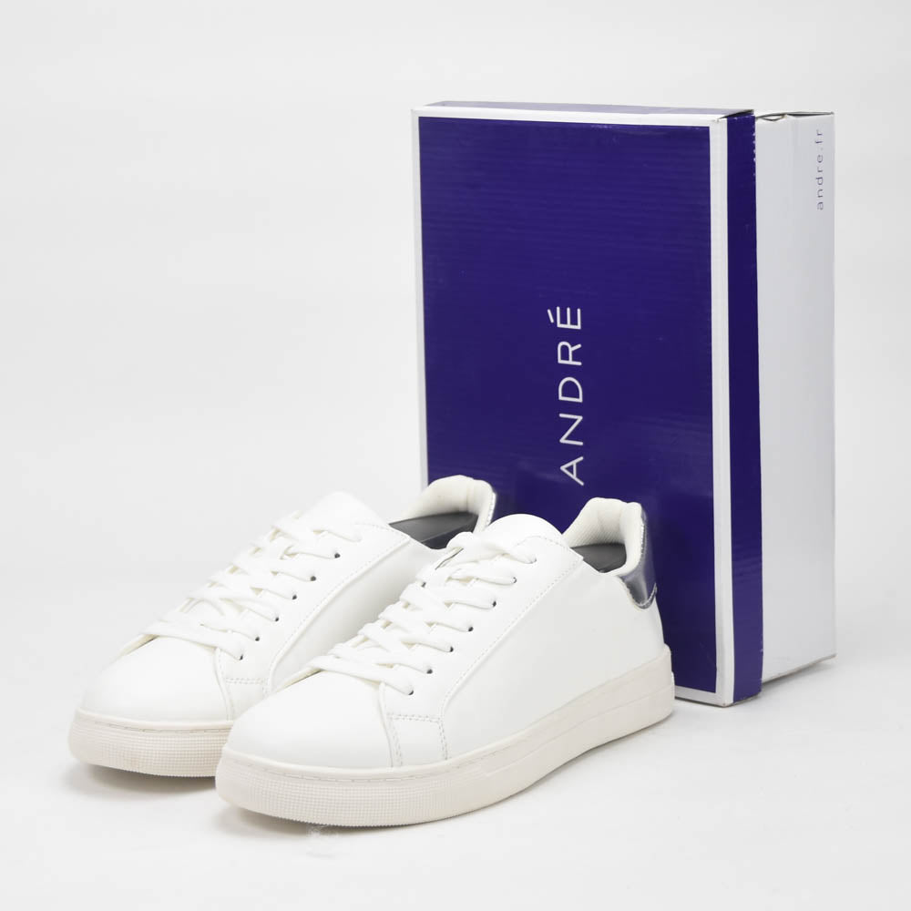 André Baskets Basses Minimalistes Blanc Femme