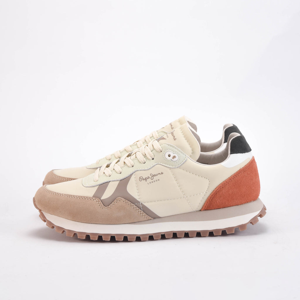Pepe Jeans Baskets Rusper Style Rétro Beige Homme