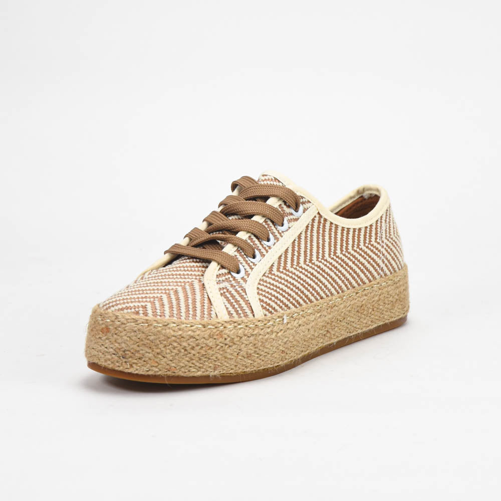 André Espadrilles à Lacets Motif Chevron Femme