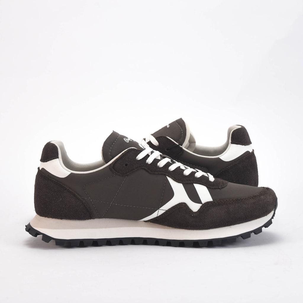 Pepe Jeans Baskets Retro en Daim Marron Homme
