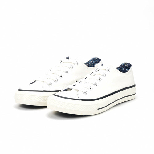 André Baskets Basses Toile Blanc Homme