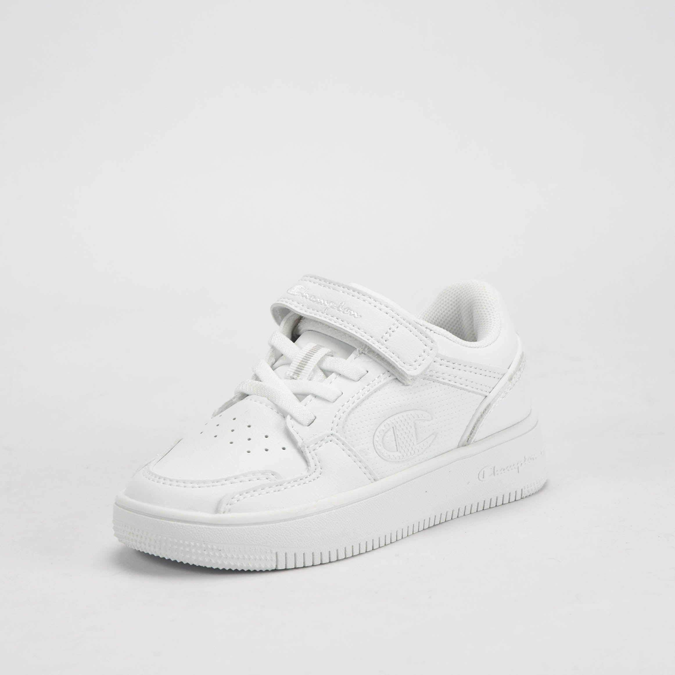 Champion Baskets Basses Blanches à Velcro Enfant