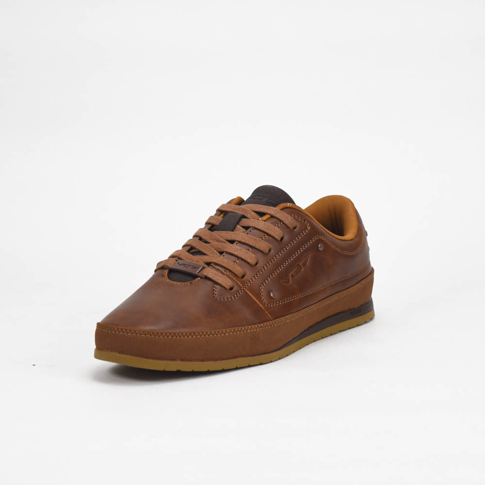 VO7 Baskets Cuir Élégantes Marron Homme
