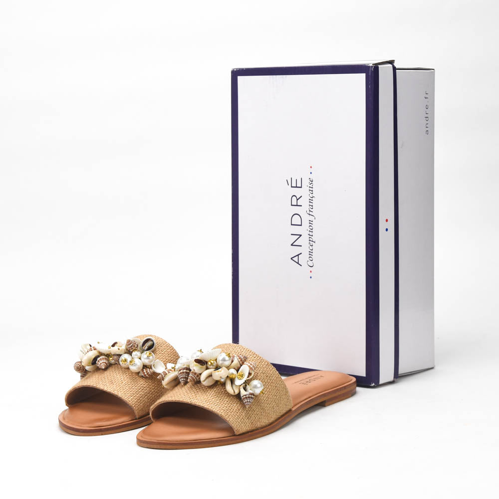 André Mules Ornées de Coquillages Femme Élégantes
