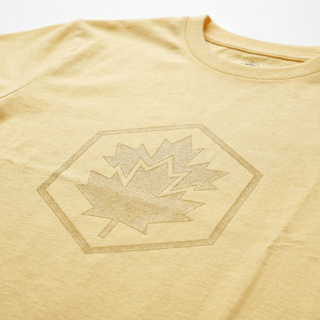 Kimland T-shirt Jaune Logo Feuille Homme