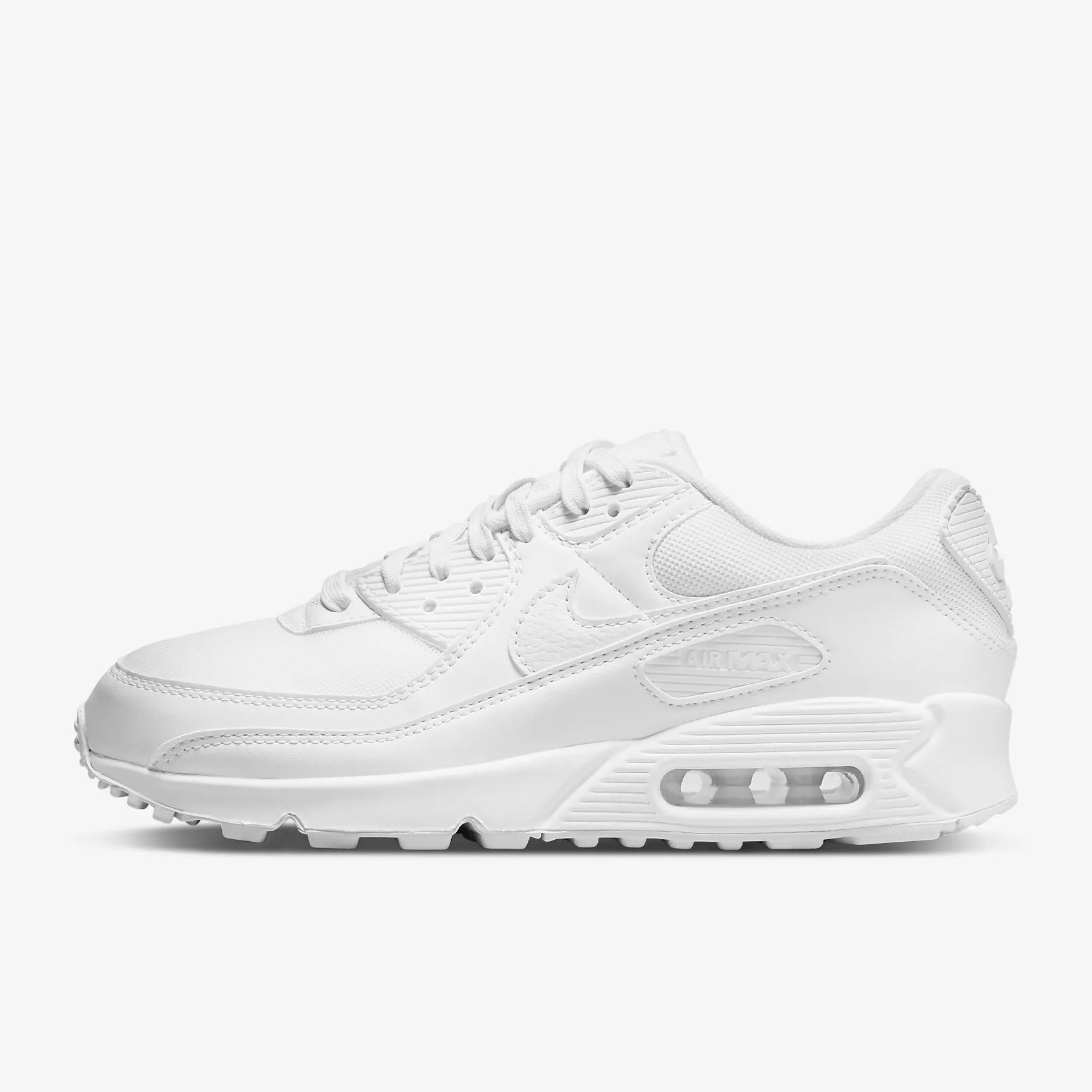 Nike Air Max 90 Baskets en Cuir Blanc Confortables