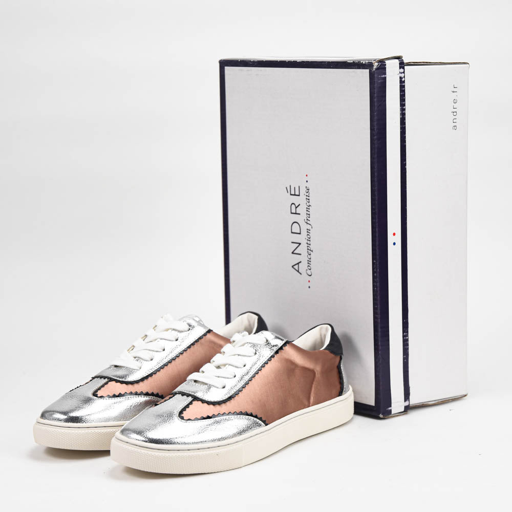 André Baskets Basses Design Bicolore Femme