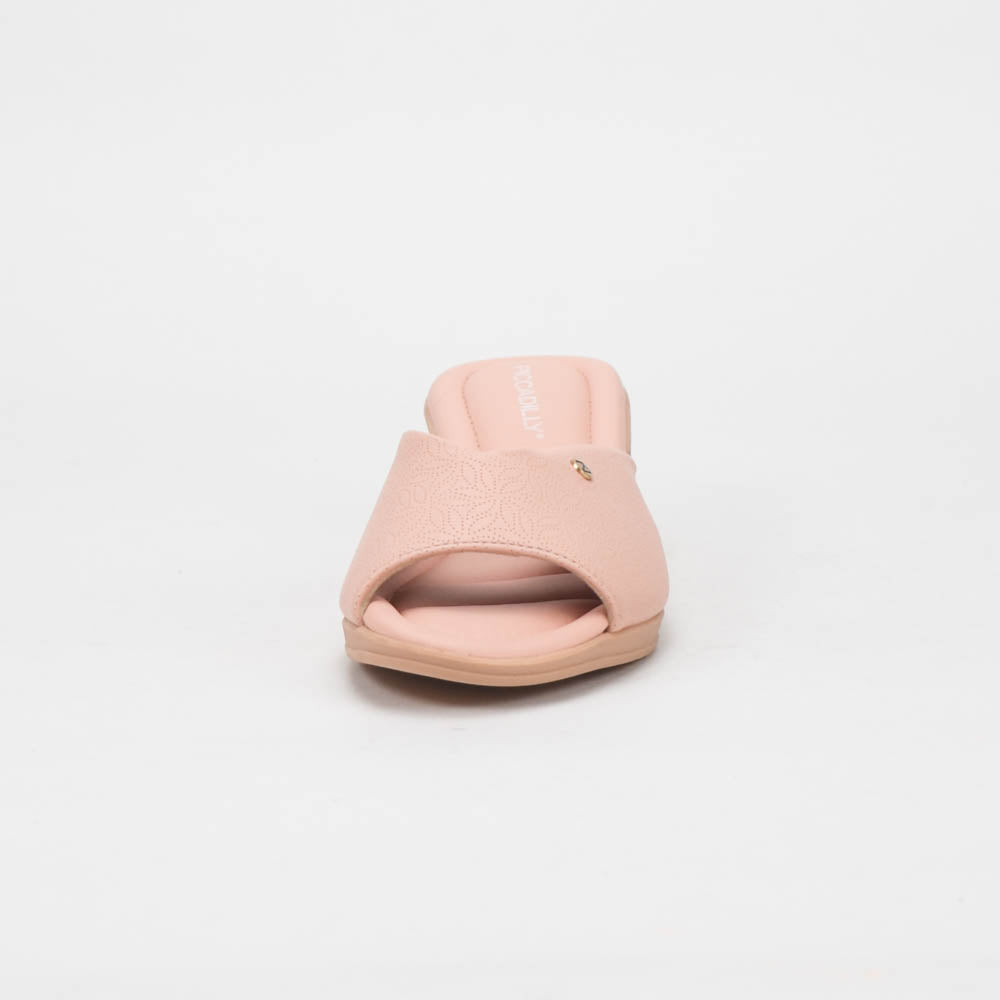Piccadilly Sabots Compensés Élégants Rose Poudré Femme