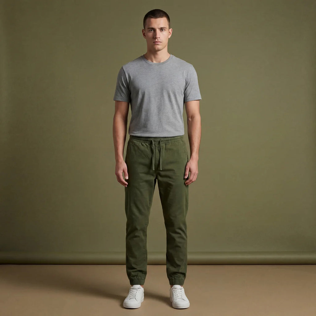 DEPART Pantalon Jogger Slim Vert Homme