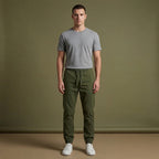 DEPART Pantalon Jogger Slim Vert Homme