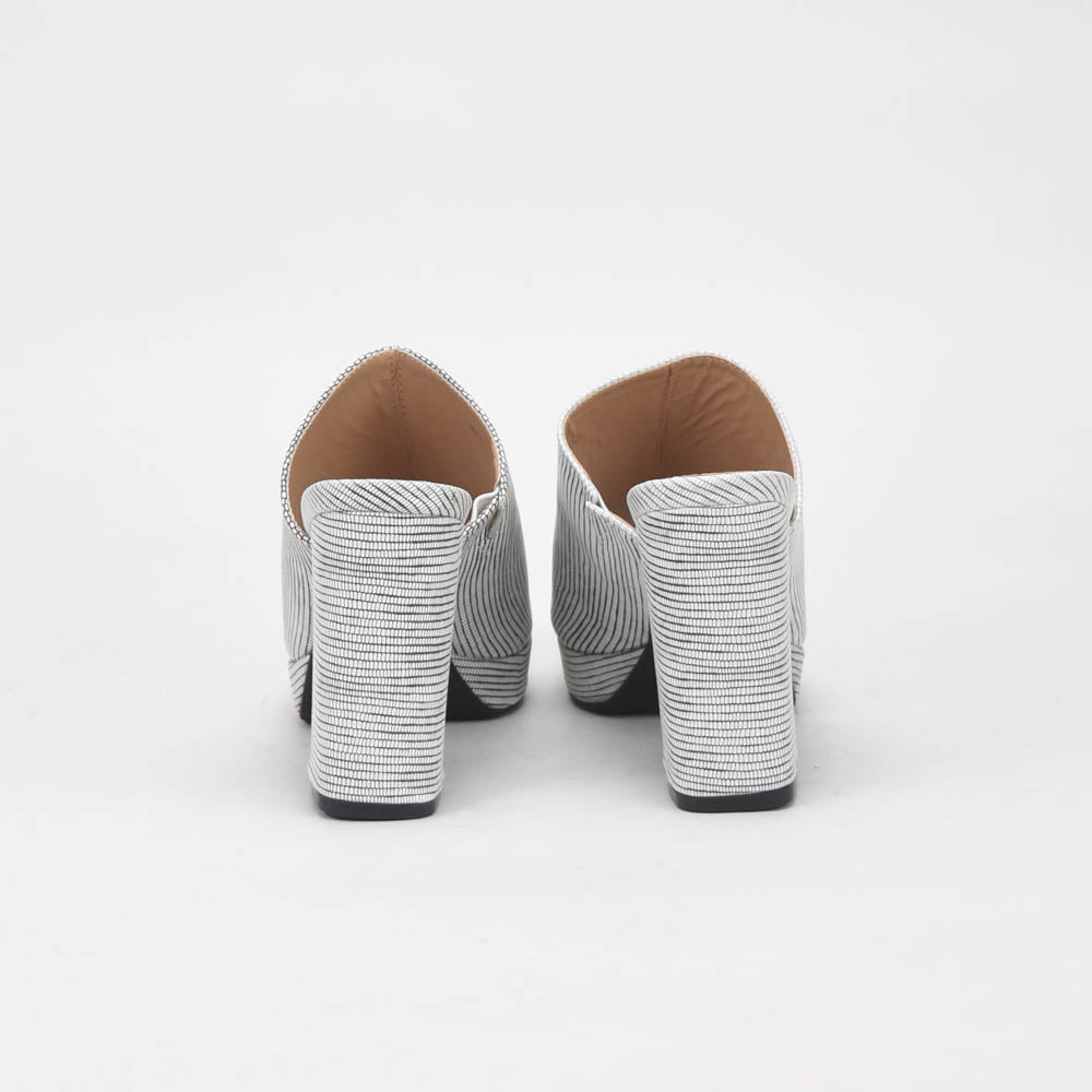 André Mules à Talons Hauts Rayées Femme