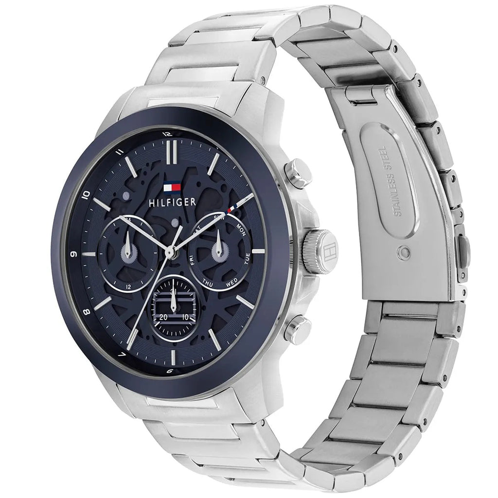 Tommy Hilfiger Montre Chronographe Cadran Bleu Homme