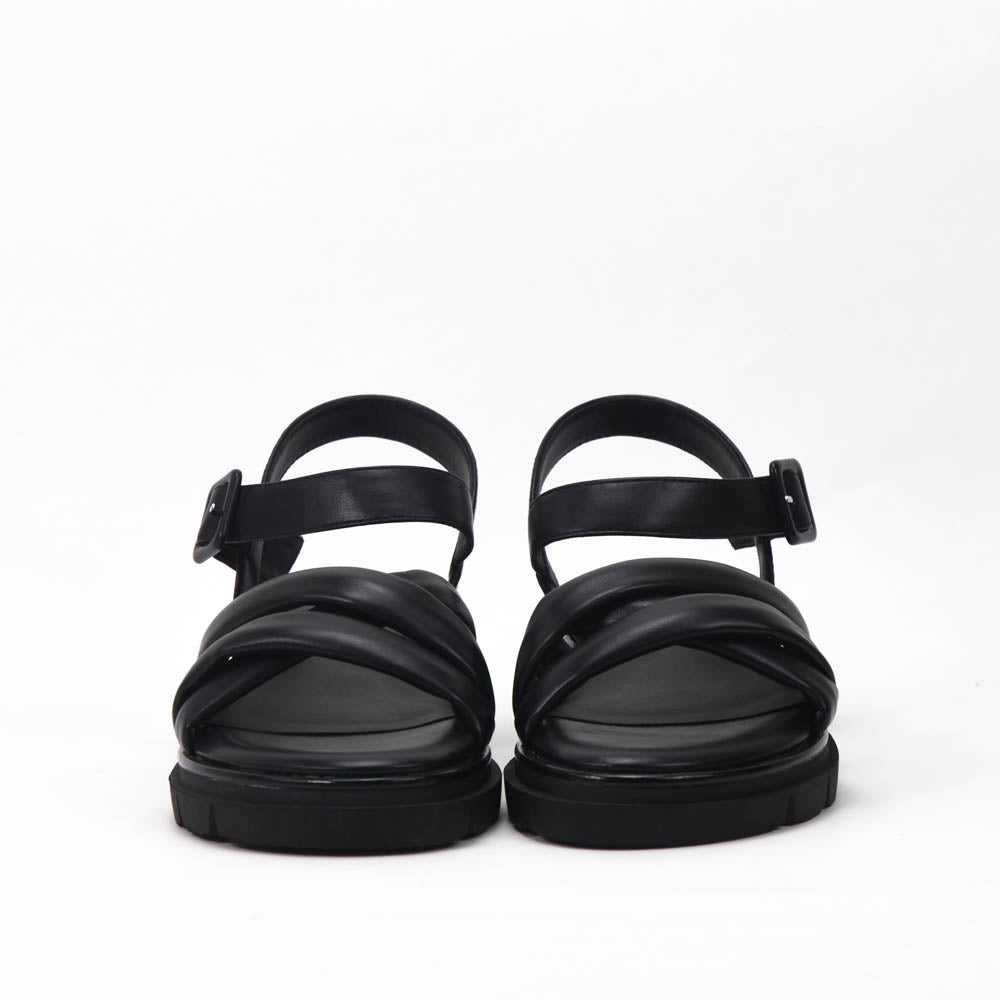 Kimland Sandales Plates Confortables Noir Femme