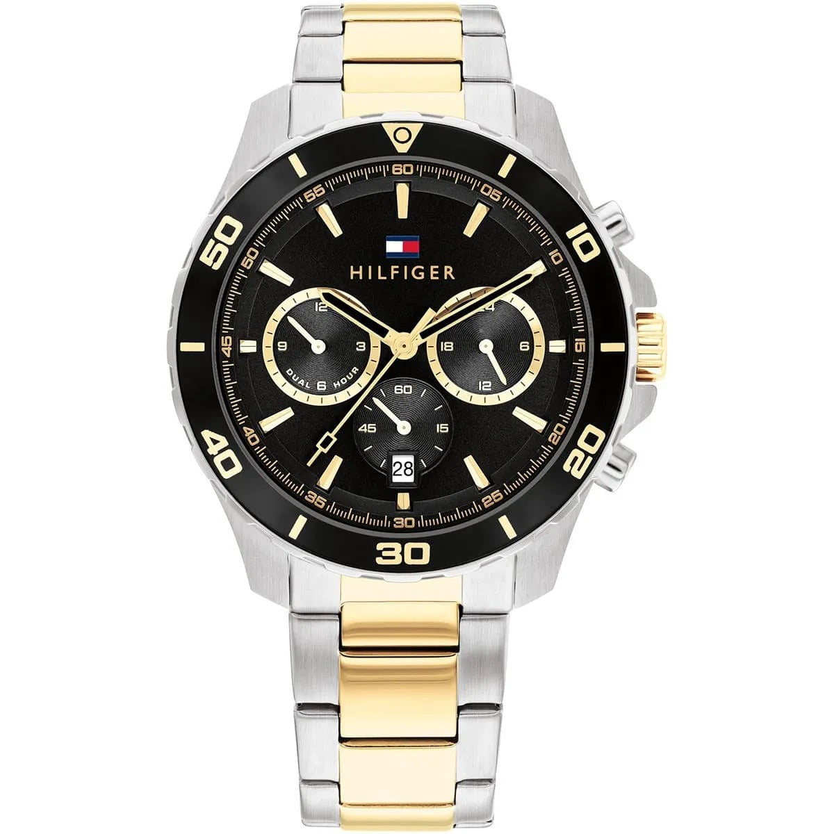 Tommy Hilfiger Montre Chronographe Bicolore Élégante Homme