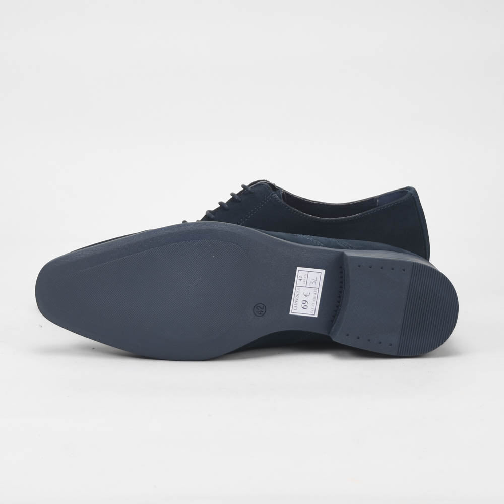 André Chaussures Richelieu Daim Bleu Élégant Homme