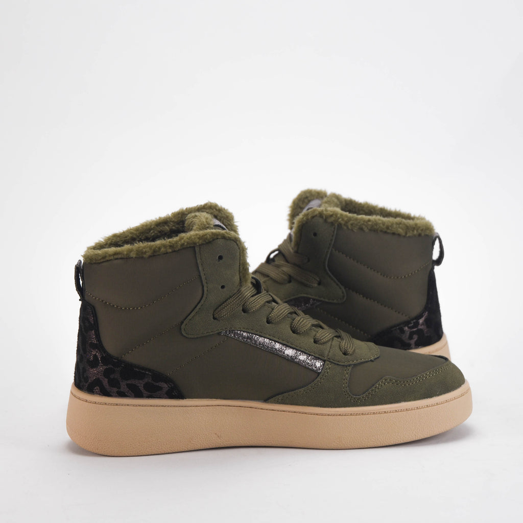 Safety Jogger Baskets Montantes Fourrées Kaki Femme