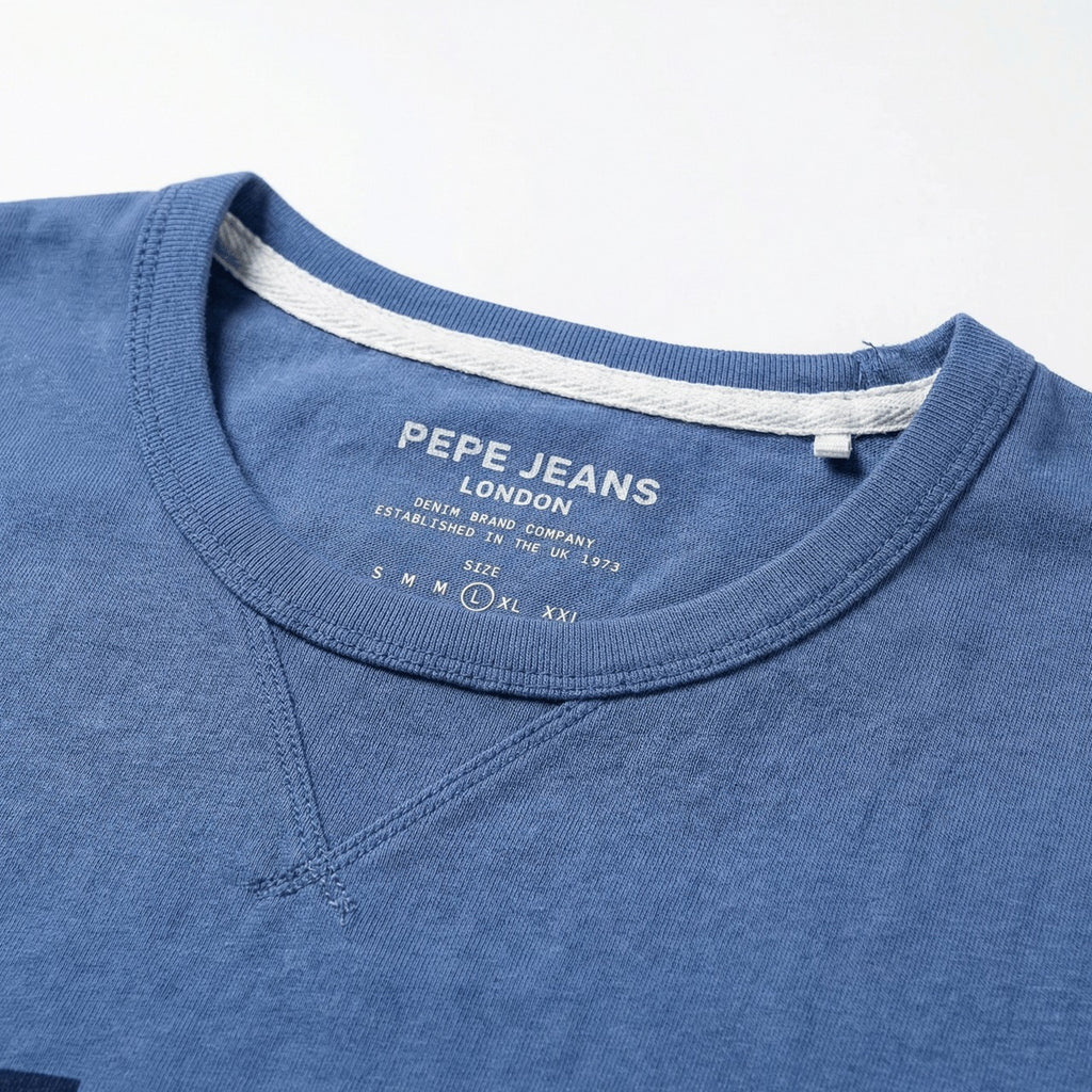 Pepe Jeans T-shirt Logo Bleu Homme