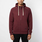 Milano Sweat à Capuche Zippé Bordeaux Homme