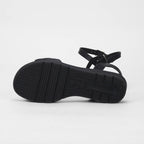 Piccadilly Sandales Confortables Matelassées Noir Femme