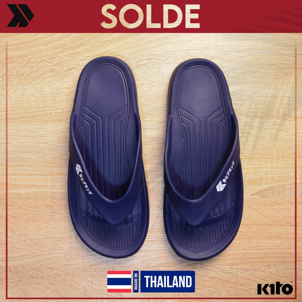 Kito Tongs Confortables Bleu Marine Homme