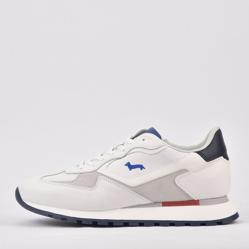 HARMONT AND BLAINE SCARPA UOMO CALF  FABRIC BIANCO﻿ 6