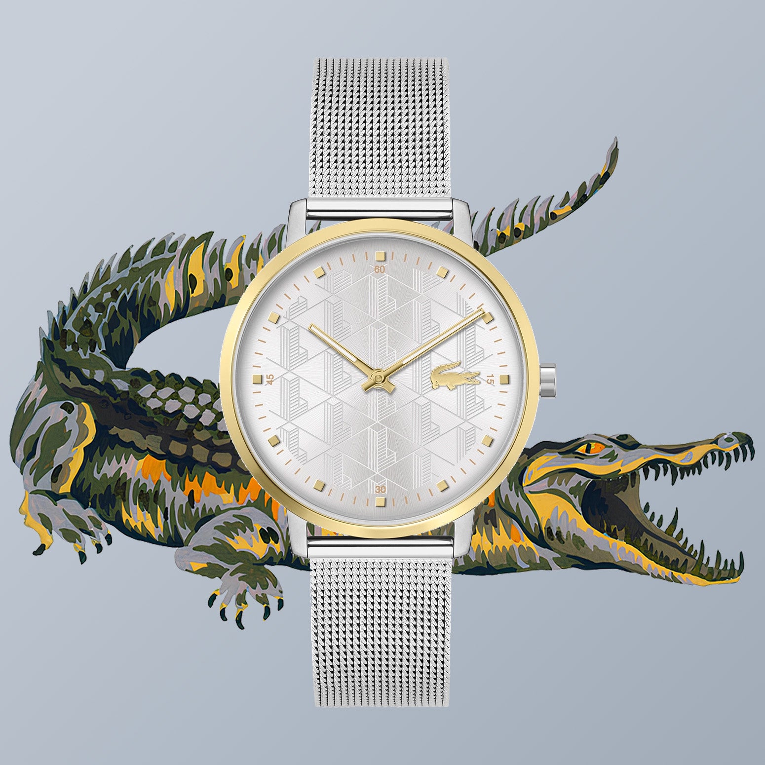 Montre Lacoste Bracelet Maille Milanaise Élégante Femme