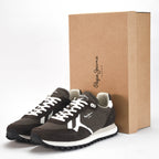 Pepe Jeans Baskets Retro en Daim Marron Homme